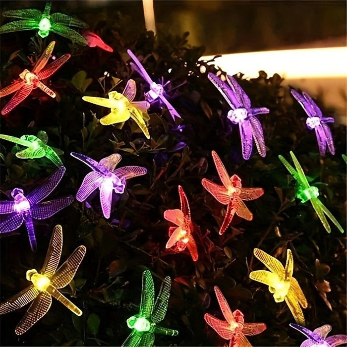 5M Dragonfly Solar Powered String Lights 20 LED Waterproof Garden Patio Party Décor - Monsta Online