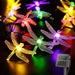 5M Dragonfly Solar Powered String Lights 20 LED Waterproof Garden Patio Party Décor - Monsta Online