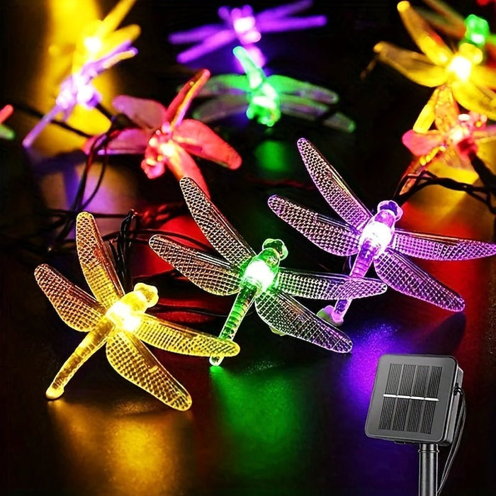 5M Dragonfly Solar Powered String Lights 20 LED Waterproof Garden Patio Party Décor - Monsta Online