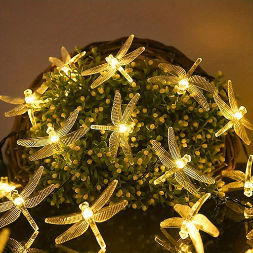 5M Dragonfly Solar Powered String Lights 20 LED Waterproof Garden Patio Party Décor - Monsta Online