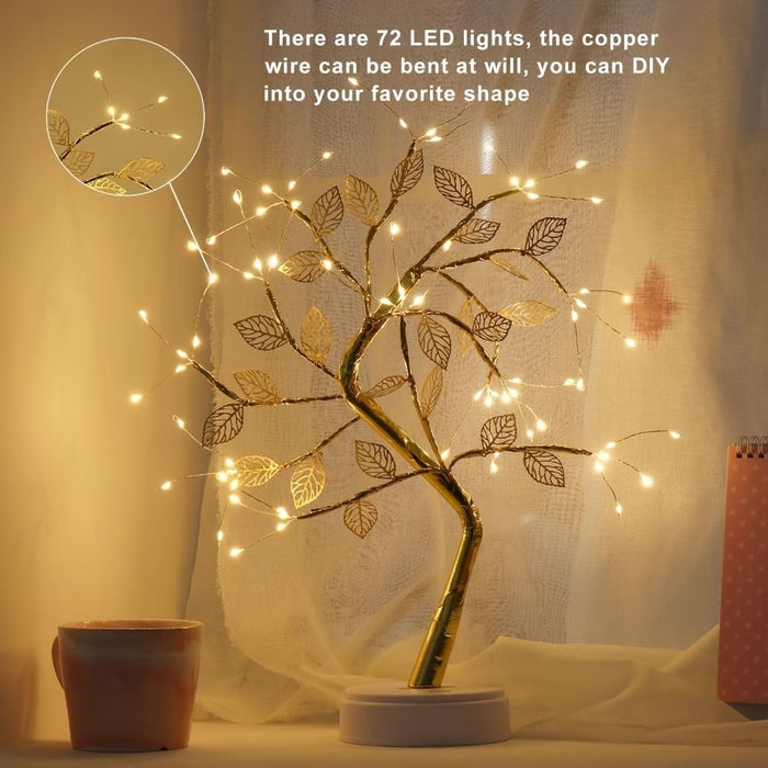 72 LED Bonsai Tree Lamp Warm White with Touch Switch and Adjustable Branches - Monsta Online
