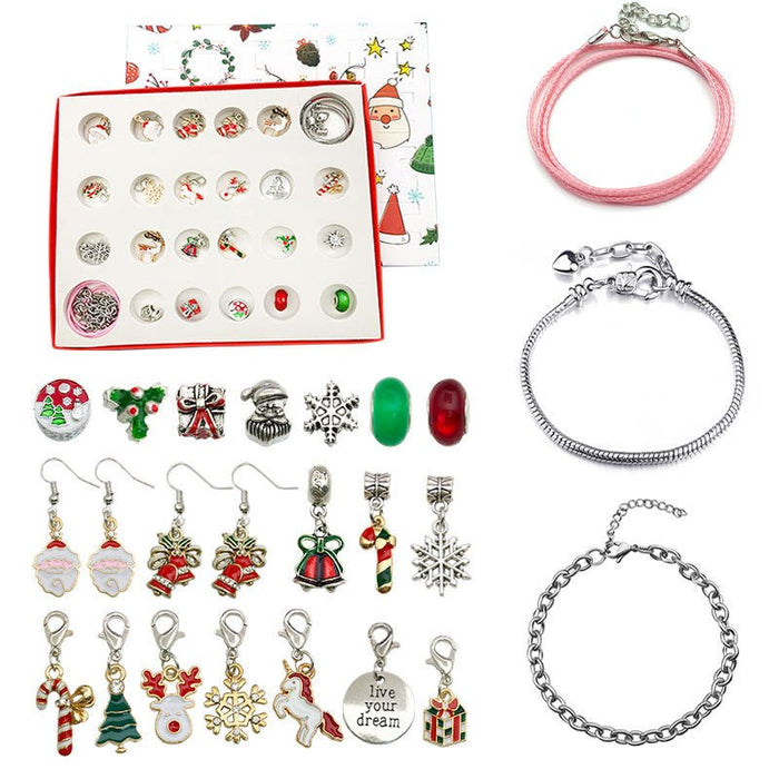 Christmas Advent Calendar Jewelry Making Bracelet Gift Box for Kids - Monsta Online