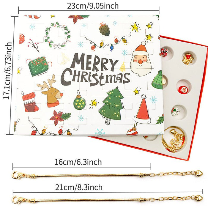 Christmas Advent Calendar Jewelry Making Bracelet Gift Box for Kids - Monsta Online