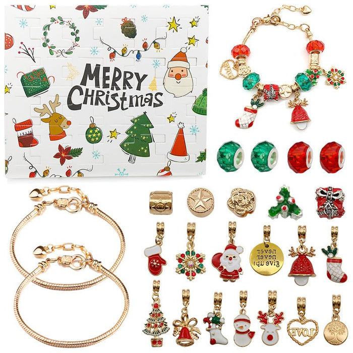 Christmas Advent Calendar Jewelry Making Bracelet Gift Box for Kids - Monsta Online