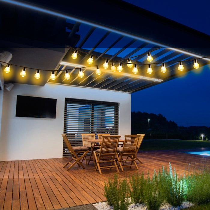 11.5ft Christmas Globe String Lights Warm White for Patio Garden and Holiday Decor
