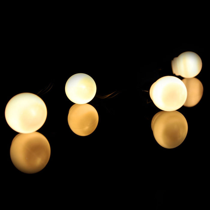 11.5ft Christmas Globe String Lights Warm White for Patio Garden and Holiday Decor