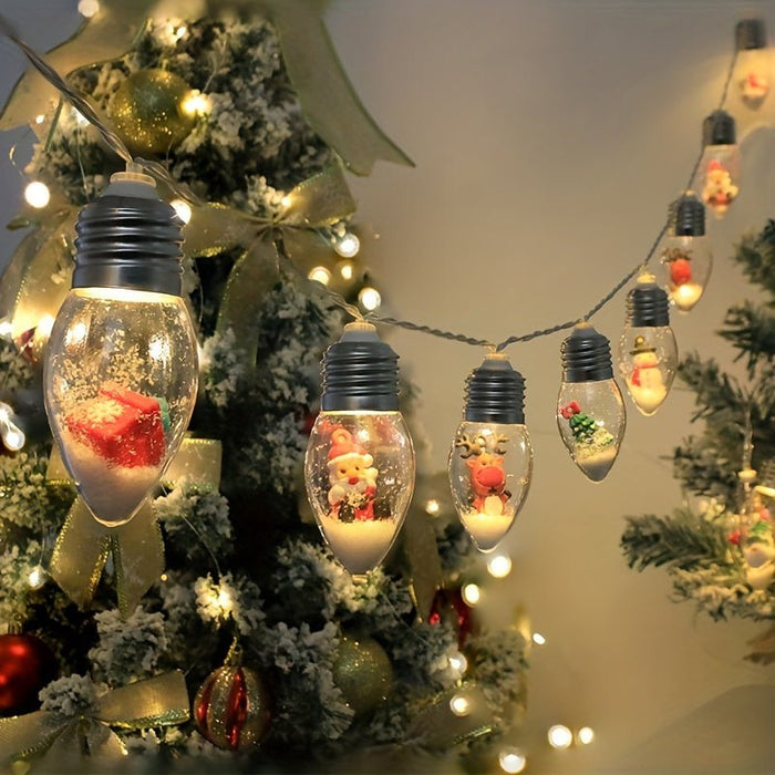 6.5ft Snow Globe Christmas String Lights Battery Powered Christmas Tree and Home Décor - Monsta Online