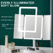 Foldable LED Makeup Mirror with LED Lights and Rechargeable Battery - Monsta Online