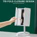 Foldable LED Makeup Mirror with LED Lights and Rechargeable Battery - Monsta Online