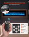 72 inch Modern Electric Fireplace Insert for Wall or Recessed Use with Remote - Monsta Online
