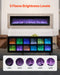72 inch Modern Electric Fireplace Insert for Wall or Recessed Use with Remote - Monsta Online
