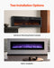 72 inch Modern Electric Fireplace Insert for Wall or Recessed Use with Remote - Monsta Online