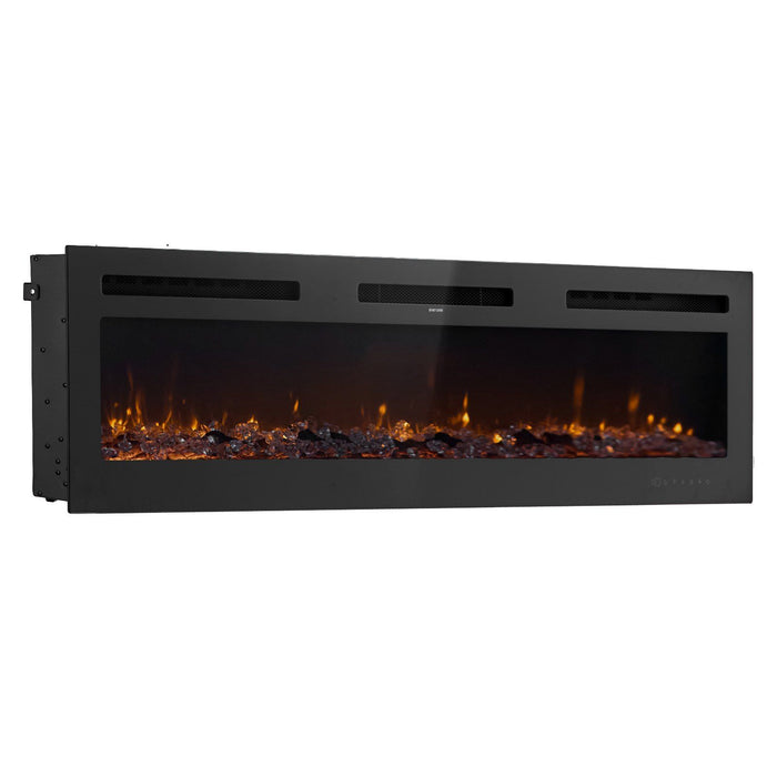 72 inch Modern Electric Fireplace Insert for Wall or Recessed Use with Remote - Monsta Online