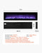 72 inch Modern Electric Fireplace Insert for Wall or Recessed Use with Remote - Monsta Online