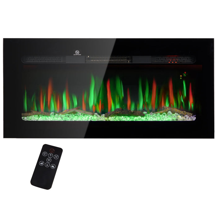 36 Inch Wall Mounted and Recessed Electric Fireplace Insert with Remote - Monsta Online