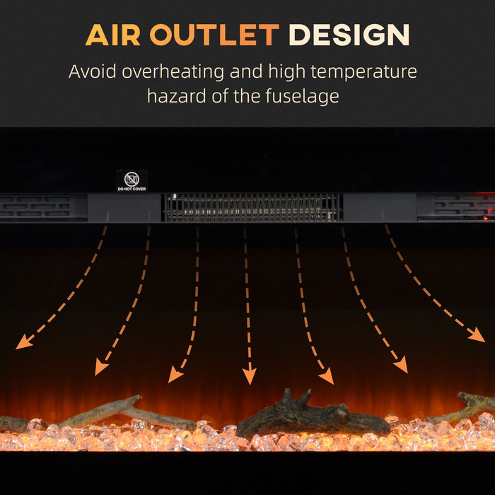 36 Inch Wall Mounted and Recessed Electric Fireplace Insert with Remote - Monsta Online