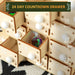 Christmas Wooden Advent Calendar with Santa Sleigh and 24 Surprise Drawers - Monsta Online