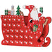 Wooden Christmas Advent Calendar with 24 Countdown Drawers Red - Monsta Online
