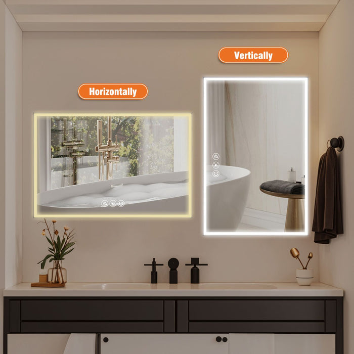 4ft LED Bathroom Vanity Mirror with Anti - Fog and 3 Light Modes - Monsta Online