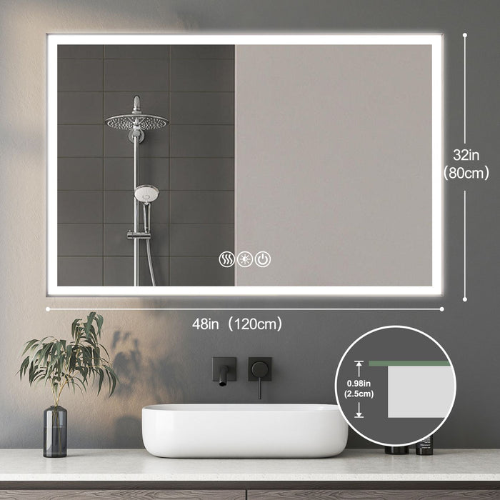 4ft LED Bathroom Vanity Mirror with Anti - Fog and 3 Light Modes - Monsta Online