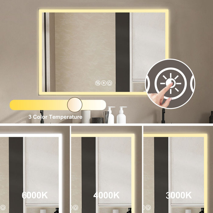 4ft LED Bathroom Vanity Mirror with Anti - Fog and 3 Light Modes - Monsta Online