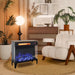 24" Modern Electric Fireplace Three - Sided Glass with Remote and Adjustable Flame - Monsta Online