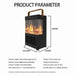 1500W Portable Electric Fireplace Heater with 3D Flame for Home and Office - Monsta Online
