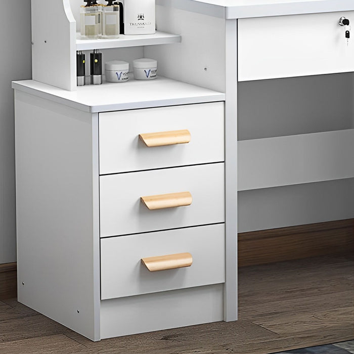 White Light - Up Makeup Vanity with Drawers Sliding LED Mirror and Cushioned Stool - Monsta Online
