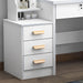 White Light - Up Makeup Vanity with Drawers Sliding LED Mirror and Cushioned Stool - Monsta Online