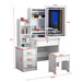 White Light - Up Makeup Vanity with Drawers Sliding LED Mirror and Cushioned Stool - Monsta Online