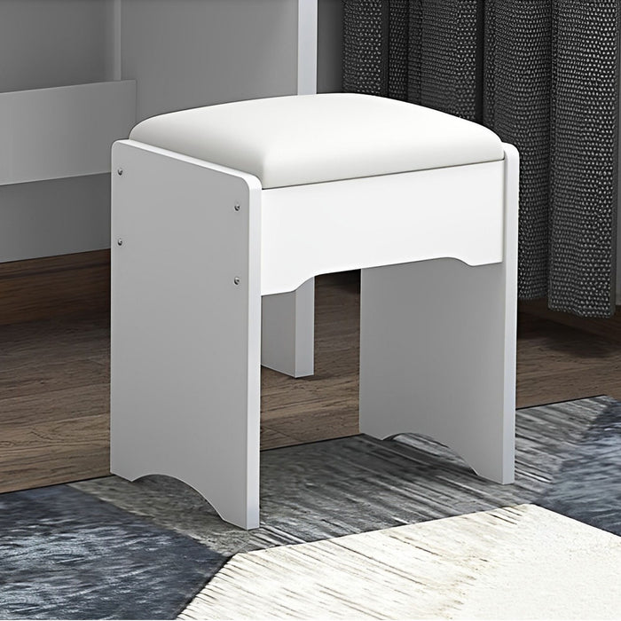 White Light - Up Makeup Vanity with Drawers Sliding LED Mirror and Cushioned Stool - Monsta Online