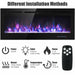 50 Inch Electric Fireplace Insert Wall Mounted with Adjustable Brightness and Remote - Monsta Online