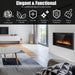 50 Inch Electric Fireplace Insert Wall Mounted with Adjustable Brightness and Remote - Monsta Online