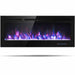 50 Inch Electric Fireplace Insert Wall Mounted with Adjustable Brightness and Remote - Monsta Online