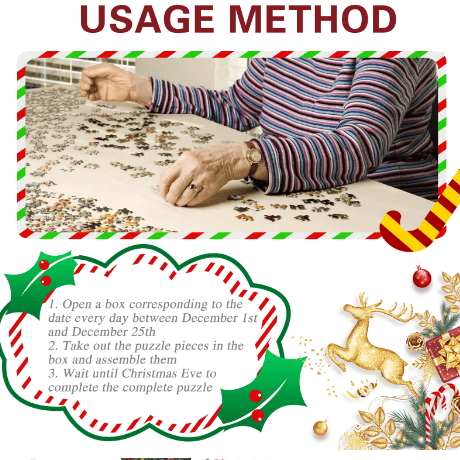 Christmas Countdown Puzzle Advent Calendar with 25 Daily Surprise Pieces - Monsta Online