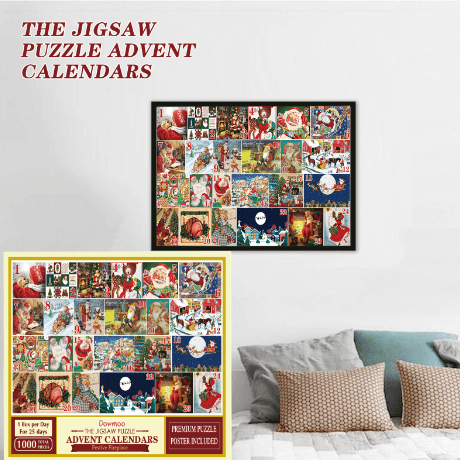 Christmas Countdown Puzzle Advent Calendar with 25 Daily Surprise Pieces - Monsta Online
