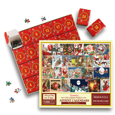 Christmas Countdown Puzzle Advent Calendar with 25 Daily Surprise Pieces - Monsta Online
