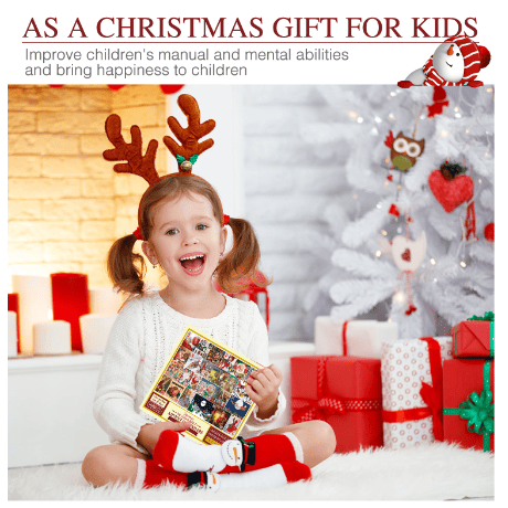 Christmas Countdown Puzzle Advent Calendar with 25 Daily Surprise Pieces - Monsta Online