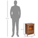 22 Inch Dark Brown Freestanding Electric Fireplace Heater with Realistic Flames - Monsta Online