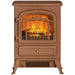 22 Inch Dark Brown Freestanding Electric Fireplace Heater with Realistic Flames - Monsta Online
