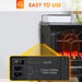 18" Black Electric Fireplace Stove with Realistic Flame - Monsta Online
