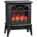 18" Black Electric Fireplace Stove with Realistic Flame - Monsta Online
