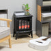 18" Black Electric Fireplace Stove with Realistic Flame - Monsta Online