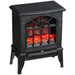 18" Black Electric Fireplace Stove with Realistic Flame - Monsta Online