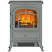 22 Inch Gray Electric Fireplace Stove Heater with Realistic Flame Effect - Monsta Online