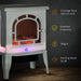 18 Inch White Electric Fireplace Heater with LED Flame - Monsta Online