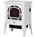 18 Inch White Electric Fireplace Heater with LED Flame - Monsta Online