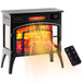 22 Inch Black Freestanding Electric Fireplace Stove Heater - Monsta Online