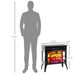 22 Inch Black Freestanding Electric Fireplace Stove Heater - Monsta Online
