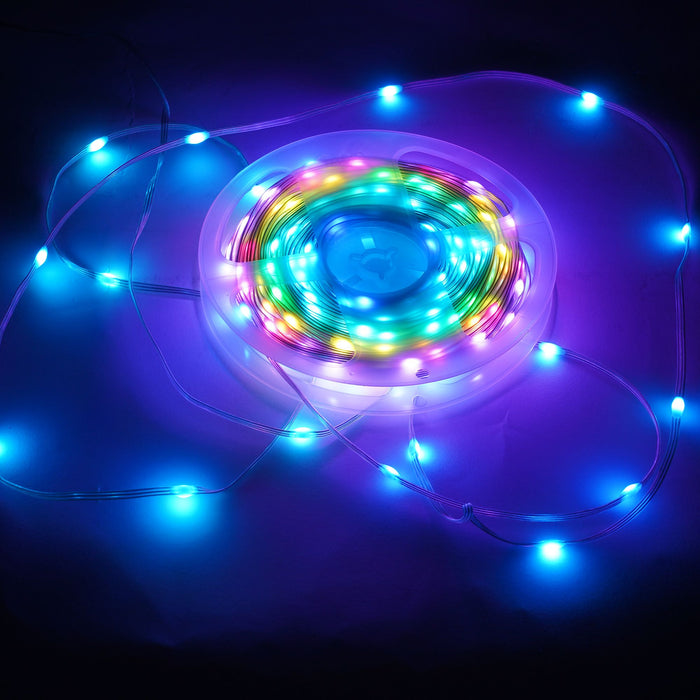 65.6ft Smart Christmas Strip Lights Remote and App Control Waterproof RGB Light Show - Monsta Online